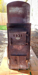 rusty Thatcher Furnace Co. furnace or boiler (C) InspectApedia.com Jake